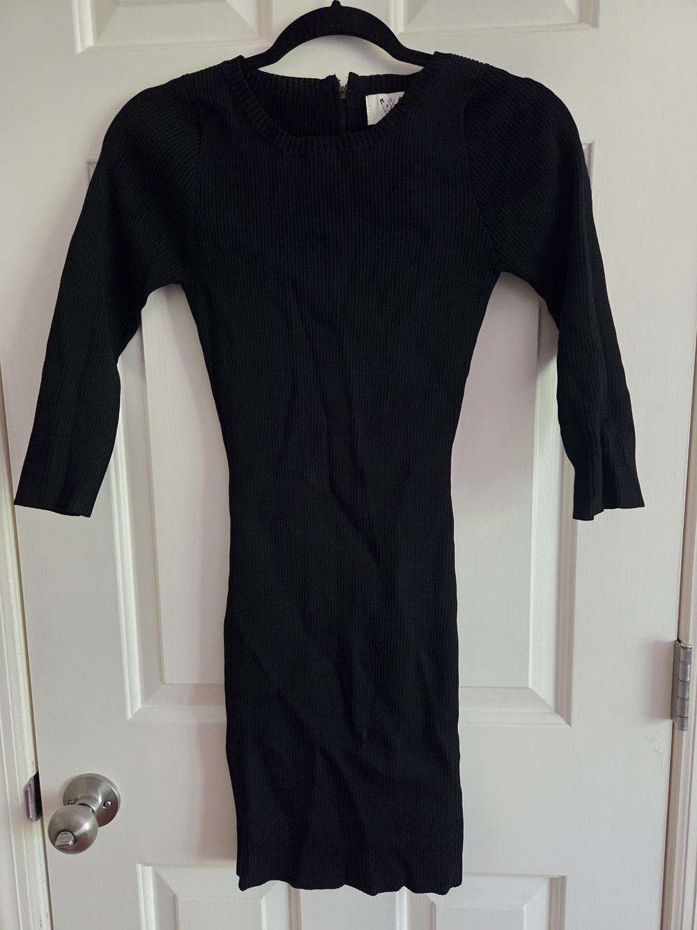 Women’s Black Ribbed Knit Dress